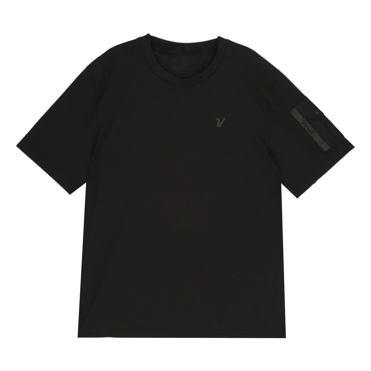 볼빅 골프웨어(VOLVIK GOLFWEAR) 남성 골프 매직홀 우븐믹스 라운드 반팔 티셔츠 VMTSP551_BK