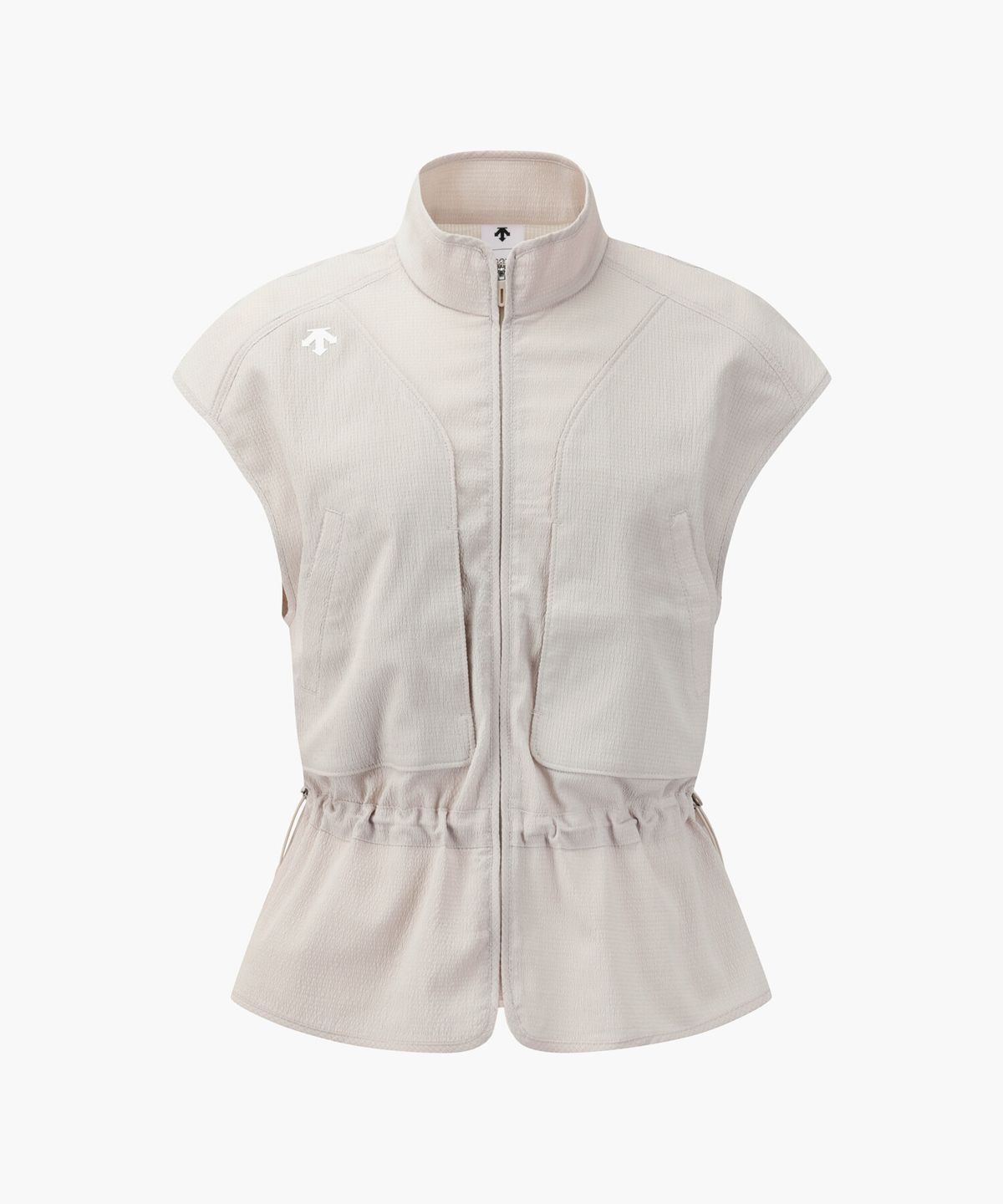 데상트 골프(DESCENTE GOLF) 여성 캡소매 하이넥 반팔 점퍼  DR31WFBL71