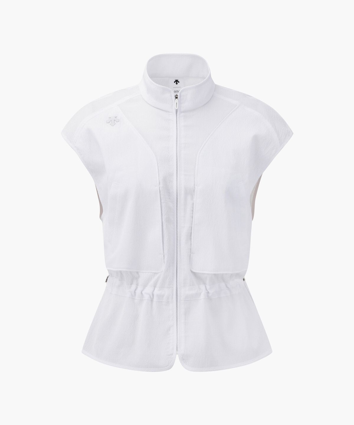 데상트 골프(DESCENTE GOLF) 여성 캡소매 하이넥 반팔 점퍼  DR31WFBL71