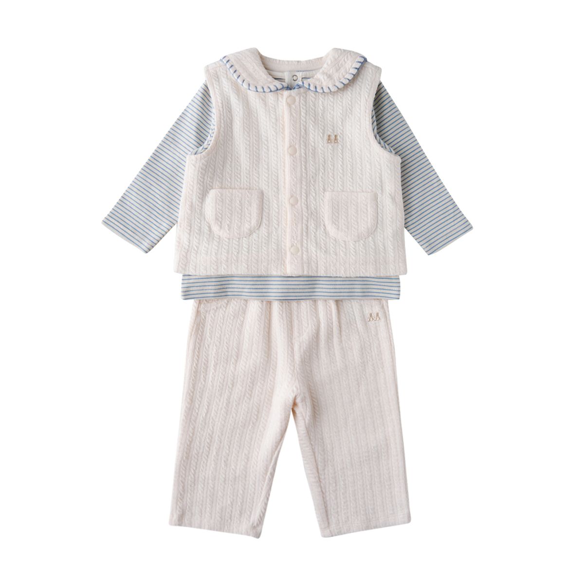 밍크뮤(MINKMUI) 꽈배기베스트SET상하복 (36A12-610-03)