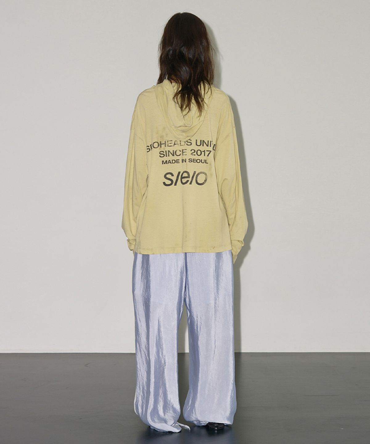 에스이오(s/e/o) LIGHTWEIGHT LOOSE HOODIE ZIP-UP LIME