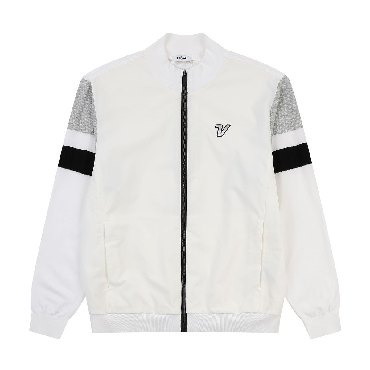 볼빅 골프웨어(VOLVIK GOLFWEAR) 남성 골프 우븐 하이브리드 가디건 VMMSP201_OW