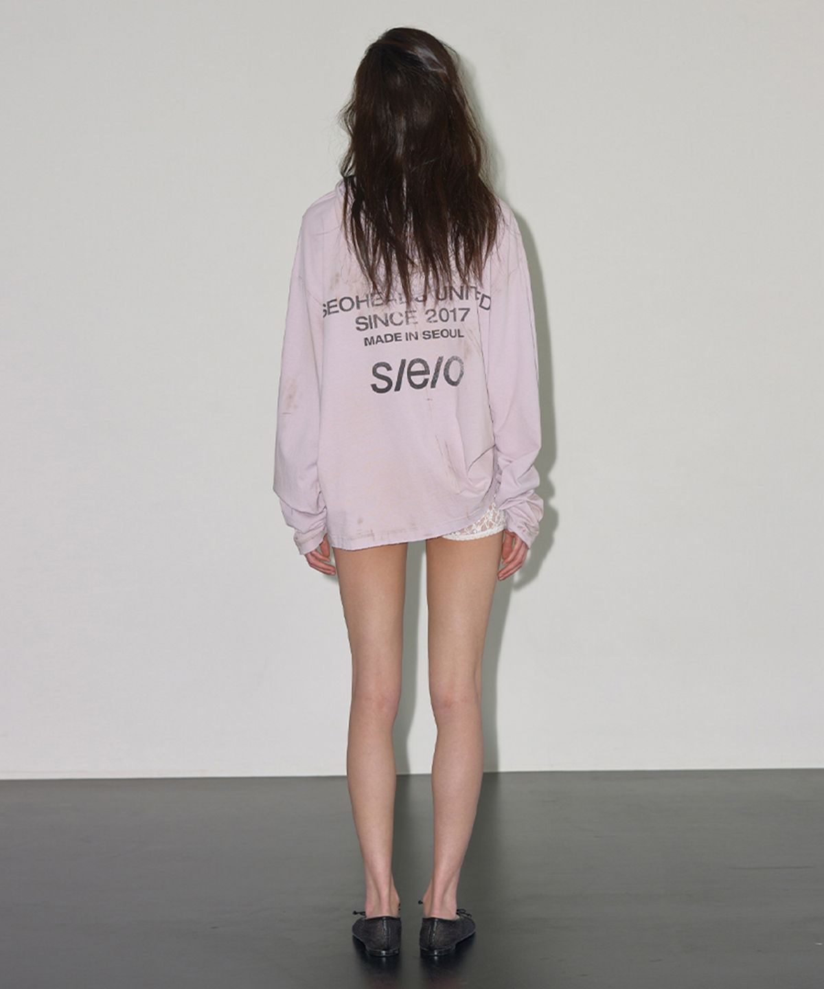 에스이오(s/e/o) LIGHTWEIGHT LOOSE HOODIE ZIP-UP LAVENDER