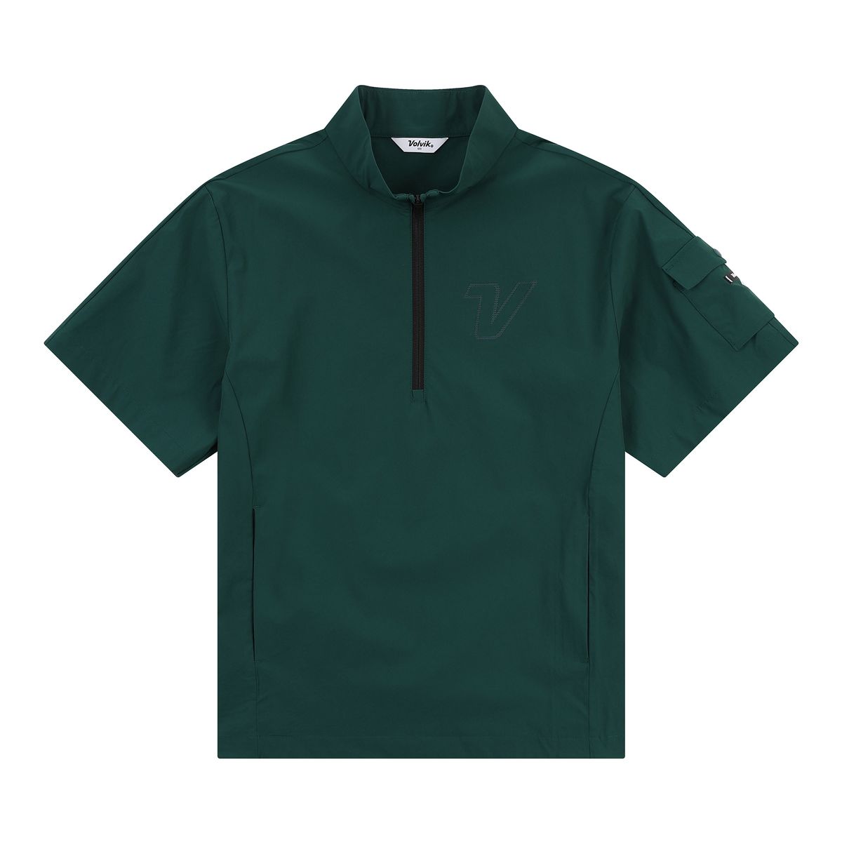 볼빅 골프웨어(VOLVIK GOLFWEAR) 남성 골프 반집업 반팔 아노락 VMWBP302_DE