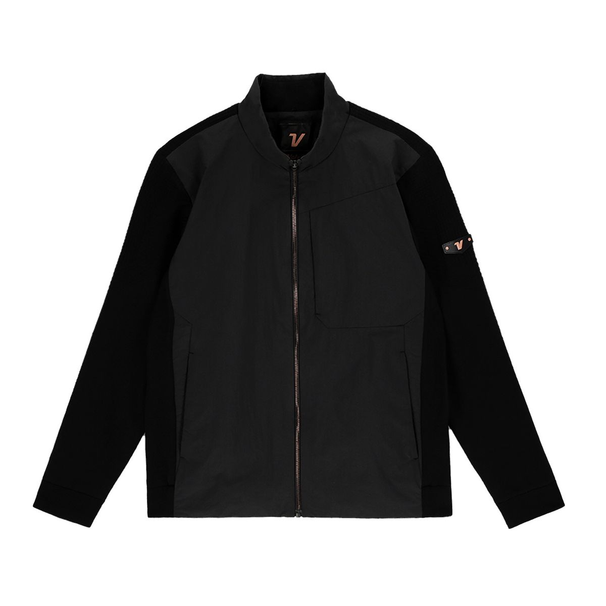 볼빅 골프웨어(VOLVIK GOLFWEAR) 남성 LAB시즌 패턴 하이브리드 패딩 점퍼 VMWBQ252_BK