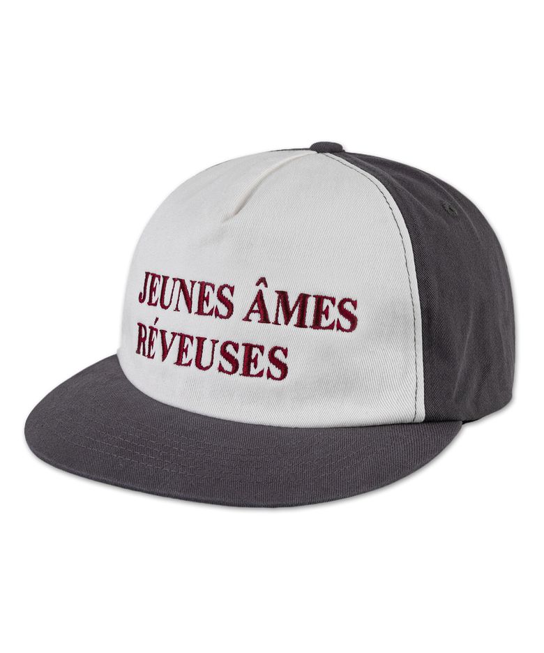 JEUNES AMES 5패널 투톤 워싱 볼캡-차콜