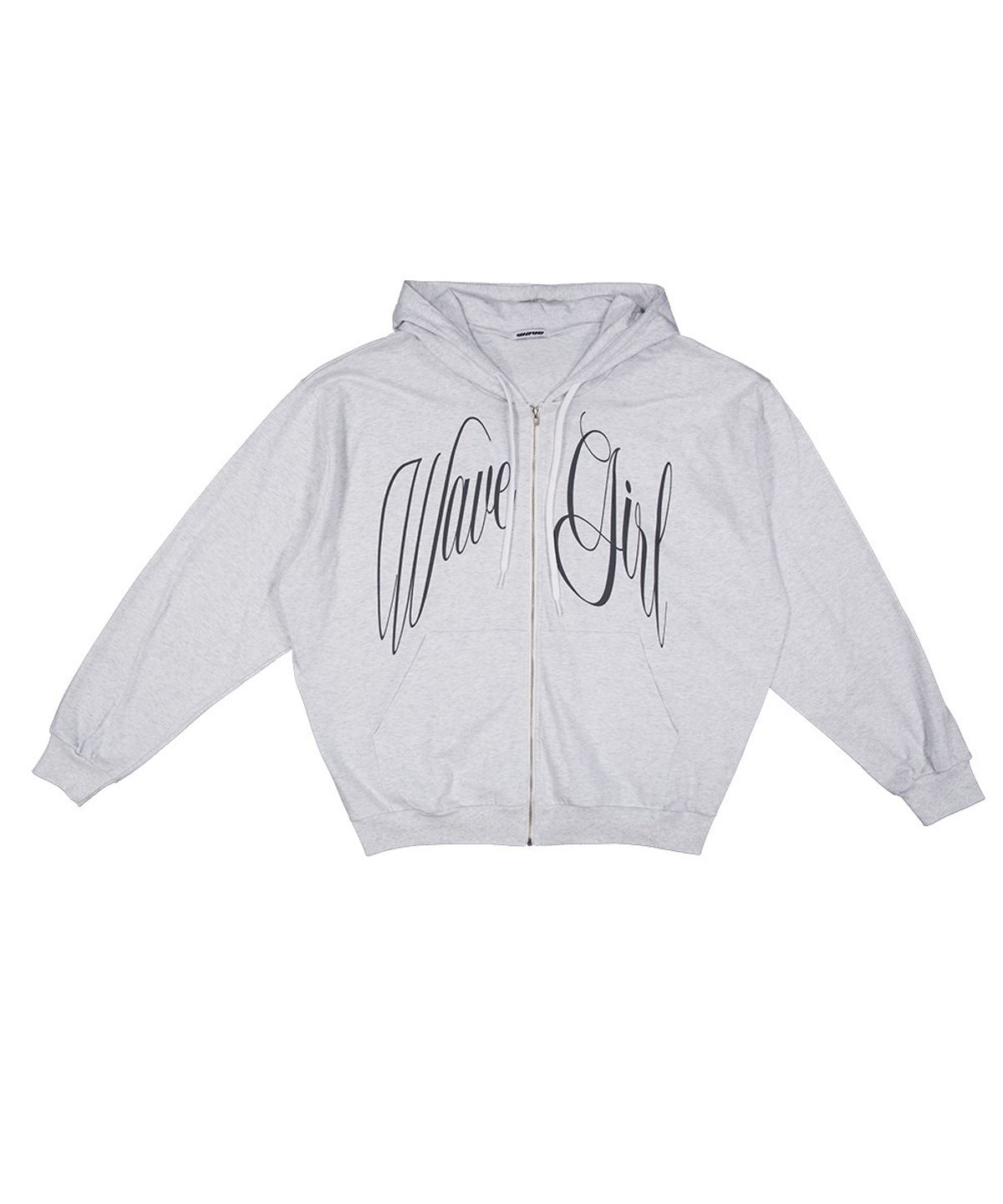 웨이브걸(WAVEGIRL) Single Wave Hood Zip-Up-White Melange