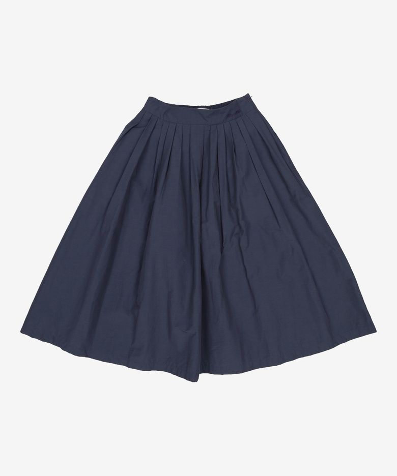 W NYLON BANDING FULL SKIRT navy S
