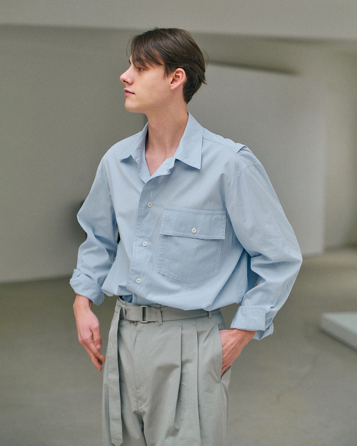 너버스(NERVOUS) SIGNATURE SHIRT _ blue stripe