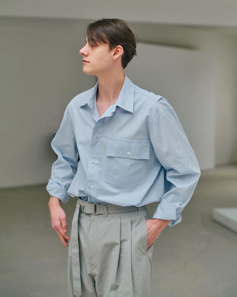 SIGNATURE SHIRT _ blue stripe