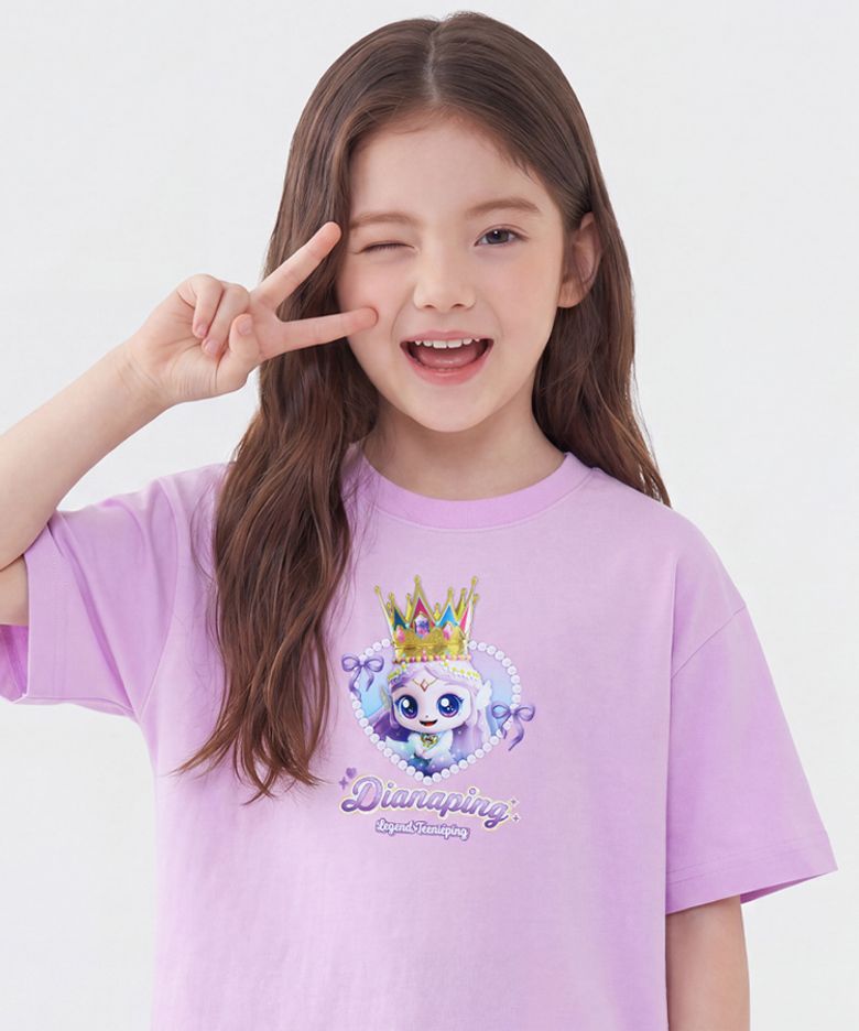 캐치 티니핑 여아용 다이아나핑 심플 반팔 티셔츠VI