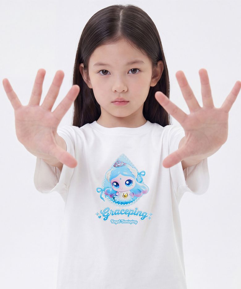 캐치 티니핑 여아용 사뿐핑 심플 반팔 티셔츠WH