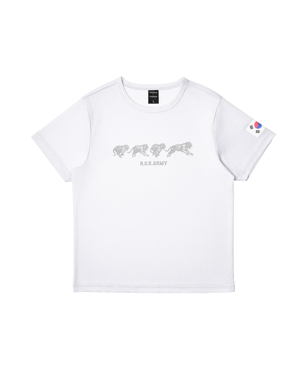 대한민국 육군(REPUBLIC OF KOREA ARMY) 타이거 메쉬 반소매 티셔츠 - 라이트 그레이