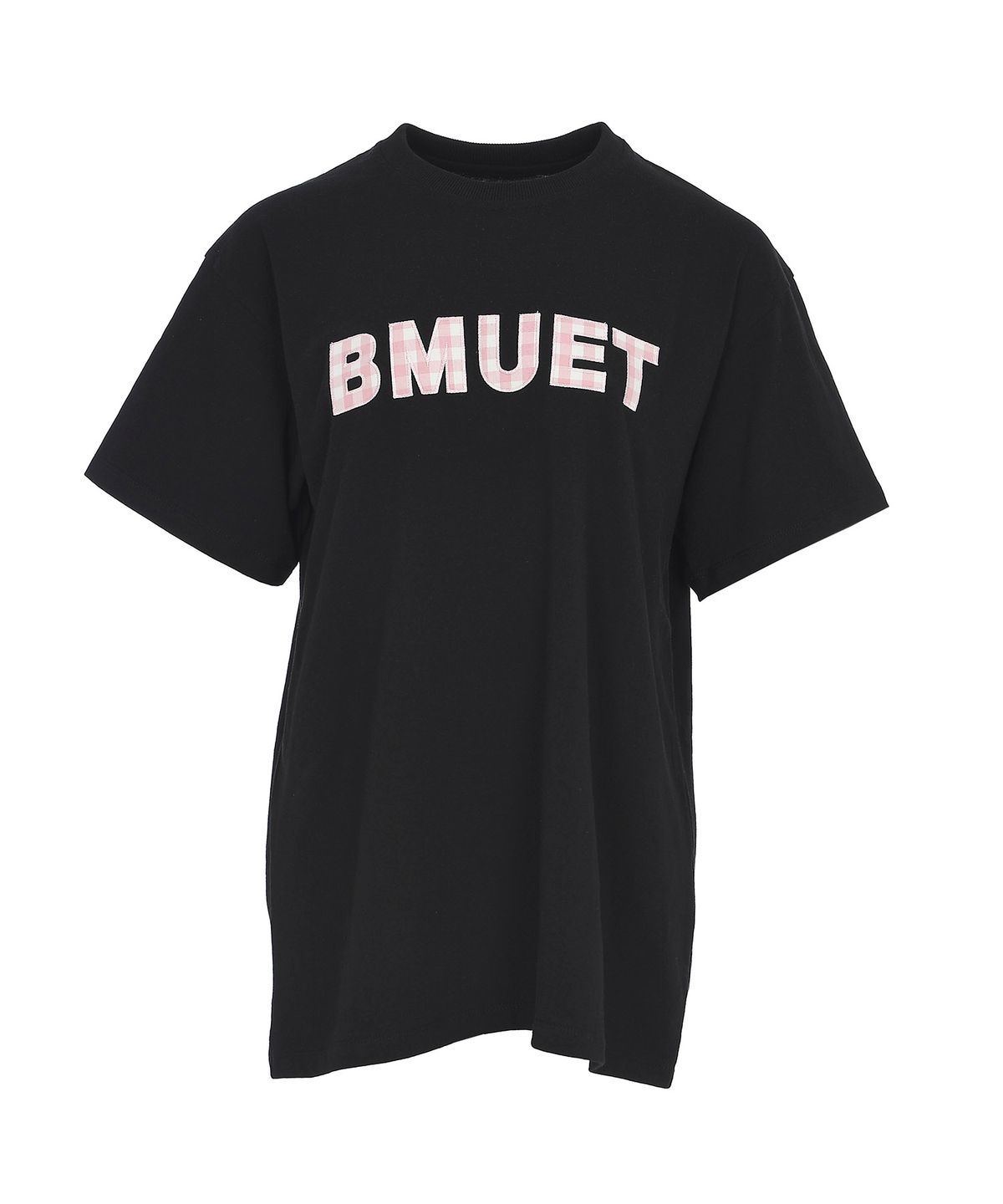 비뮈에트(BMUETTE) 로고 자수 티셔츠 블랙