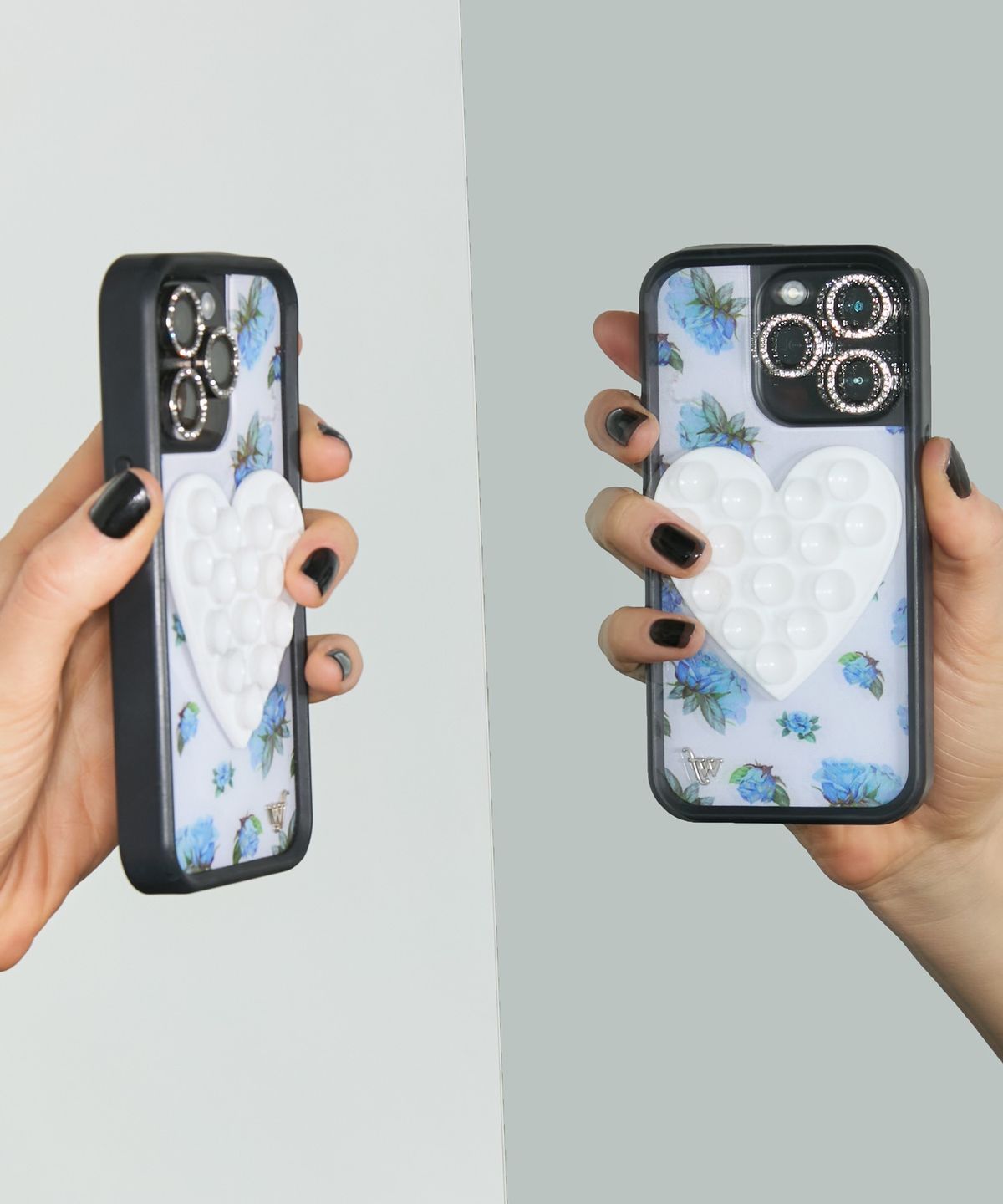 와일드플라워케이스(WILDFLOWERCASE) White Heart Stickeez 실리콘 흡착 패드