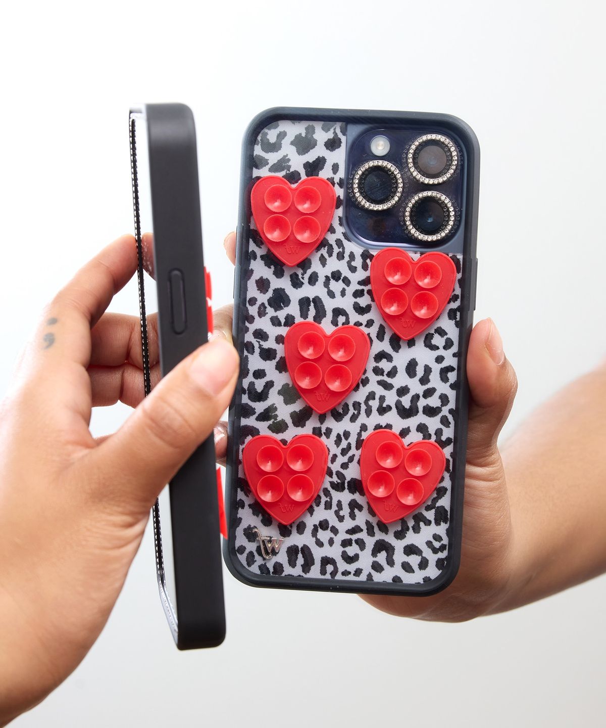 와일드플라워케이스(WILDFLOWERCASE) Mini Red Heart Stickeez 실리콘 흡착 패드 (5개입)