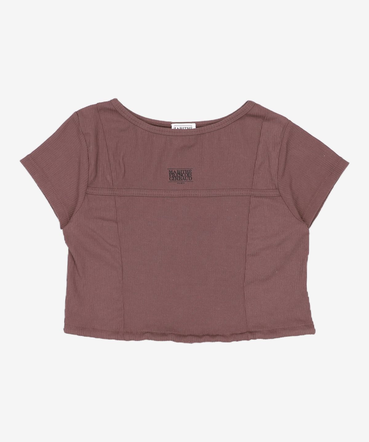 마리떼 프랑소와 저버(MARITHÉ + FRANҪOIS GIRBAUD) W BOAT NECK HALF SLEEVE TEE brown 80