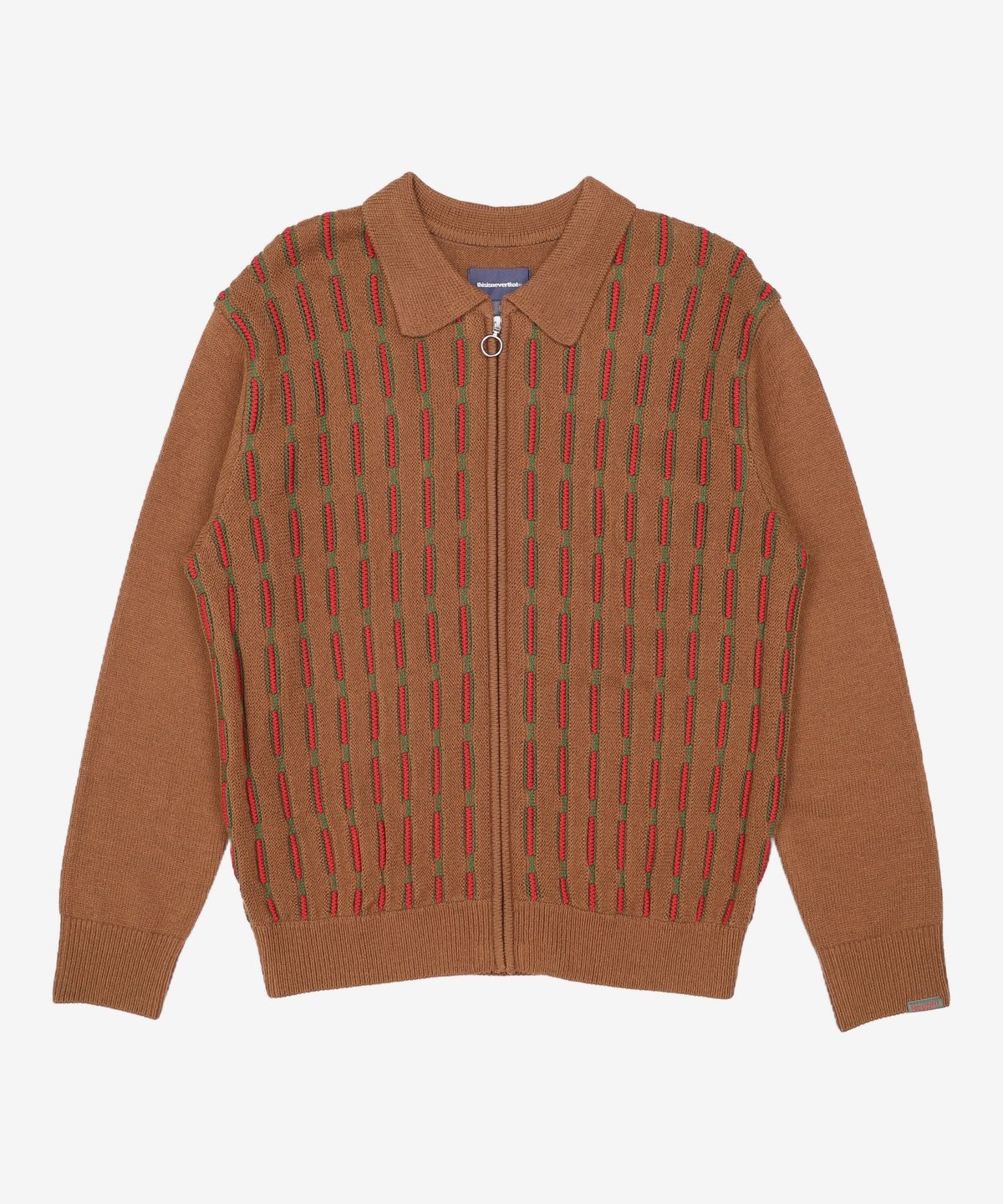 디스이즈네버댓(THISISNEVERTHAT) Chain Zip Up Polo Brown M