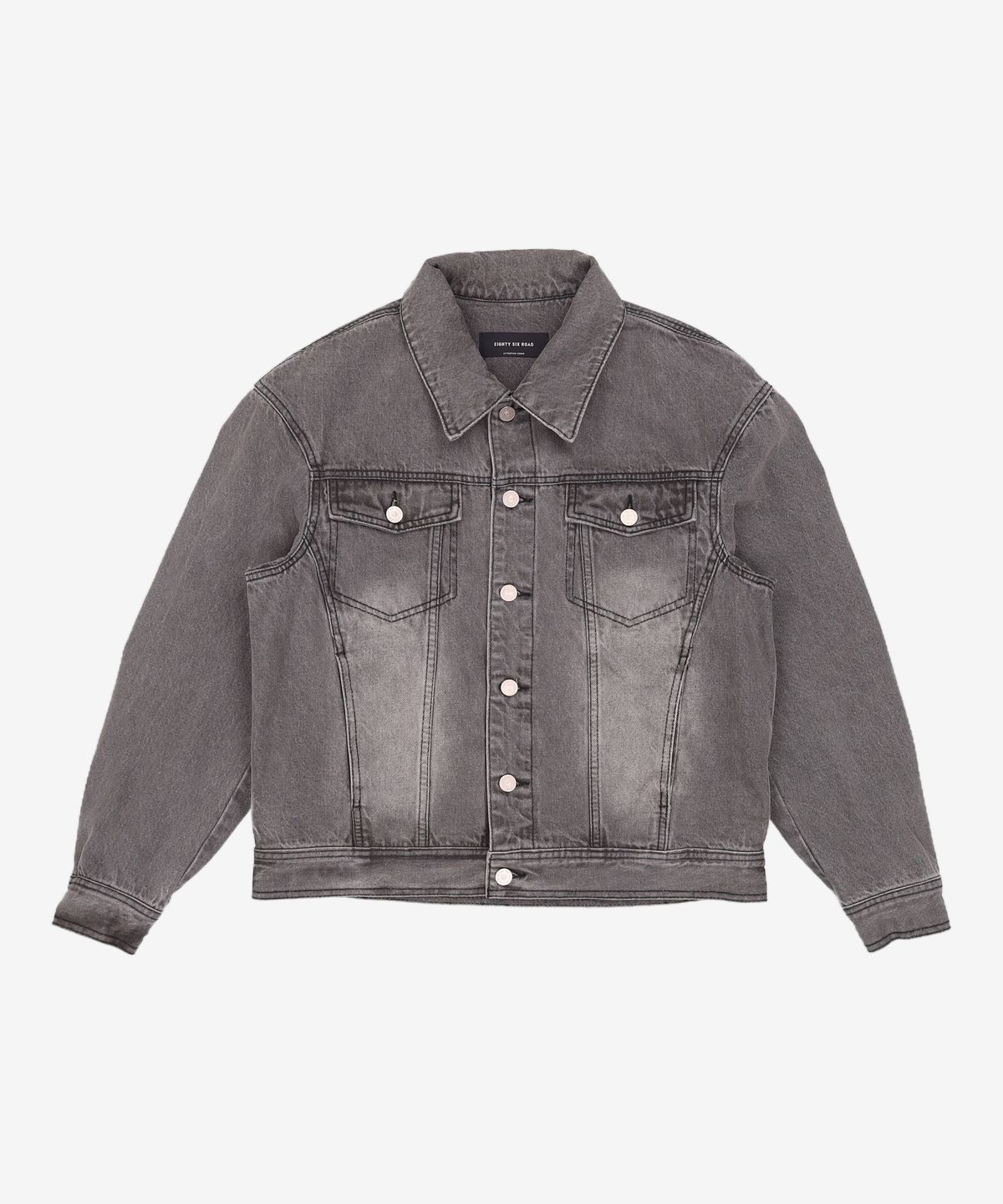 86로드(86ROAD) SOLID WASHING DENIM TRUCKER GREY S