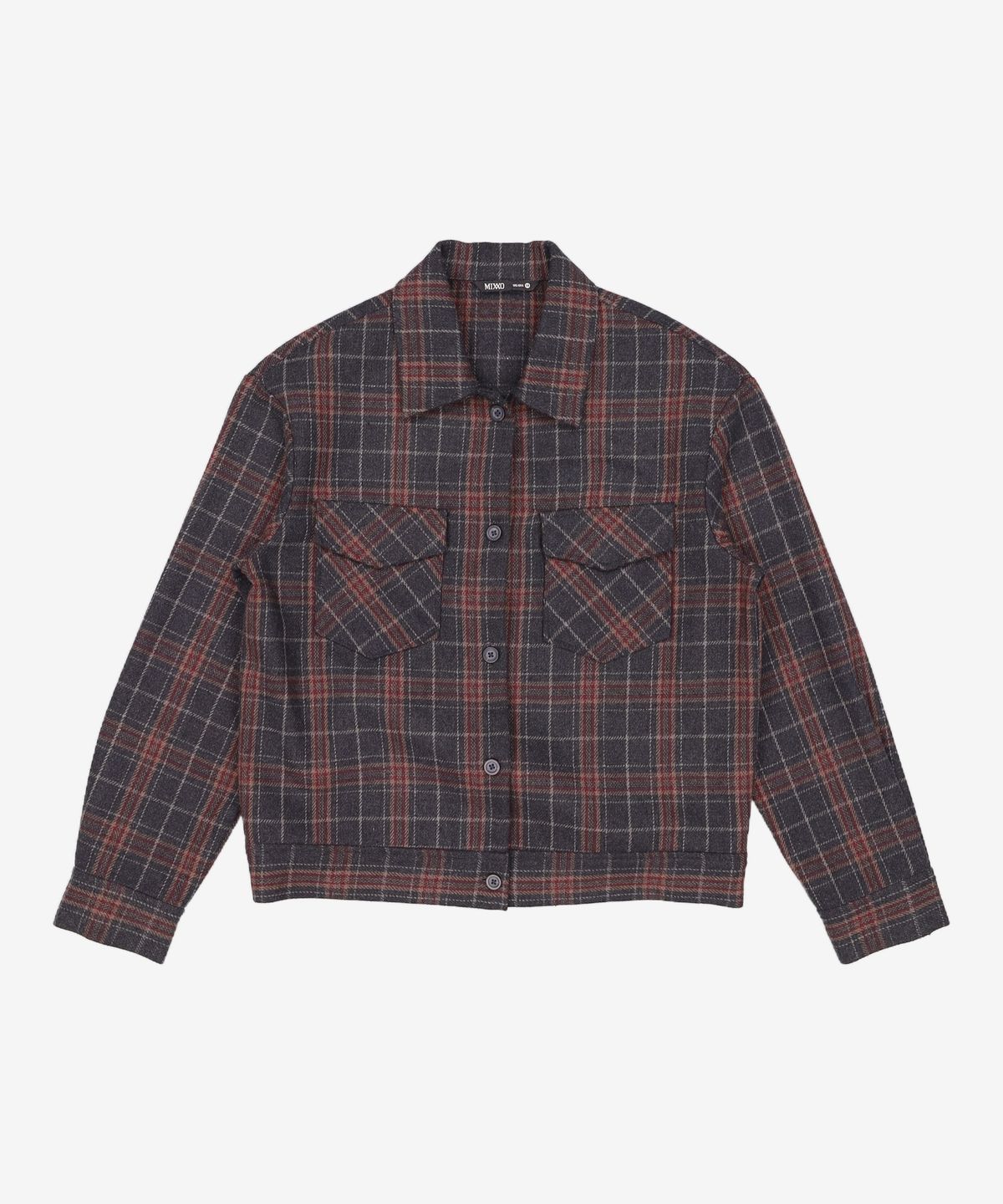 미쏘(MIXXO) 투포켓 자켓형 체크 셔츠 MIWYW8T71A M