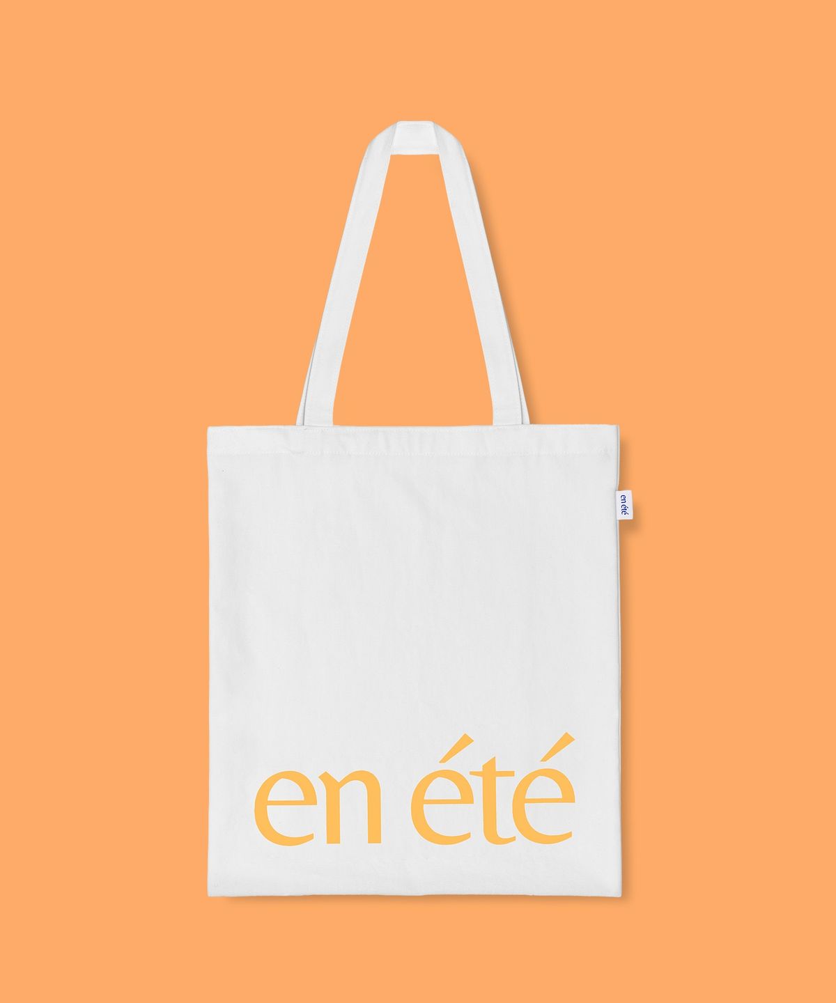 앙에떼(EN ÉTÉ) A013 (오프-화이트/오렌지옐로우 로고)_앙에떼 시즈널 화이트 라인