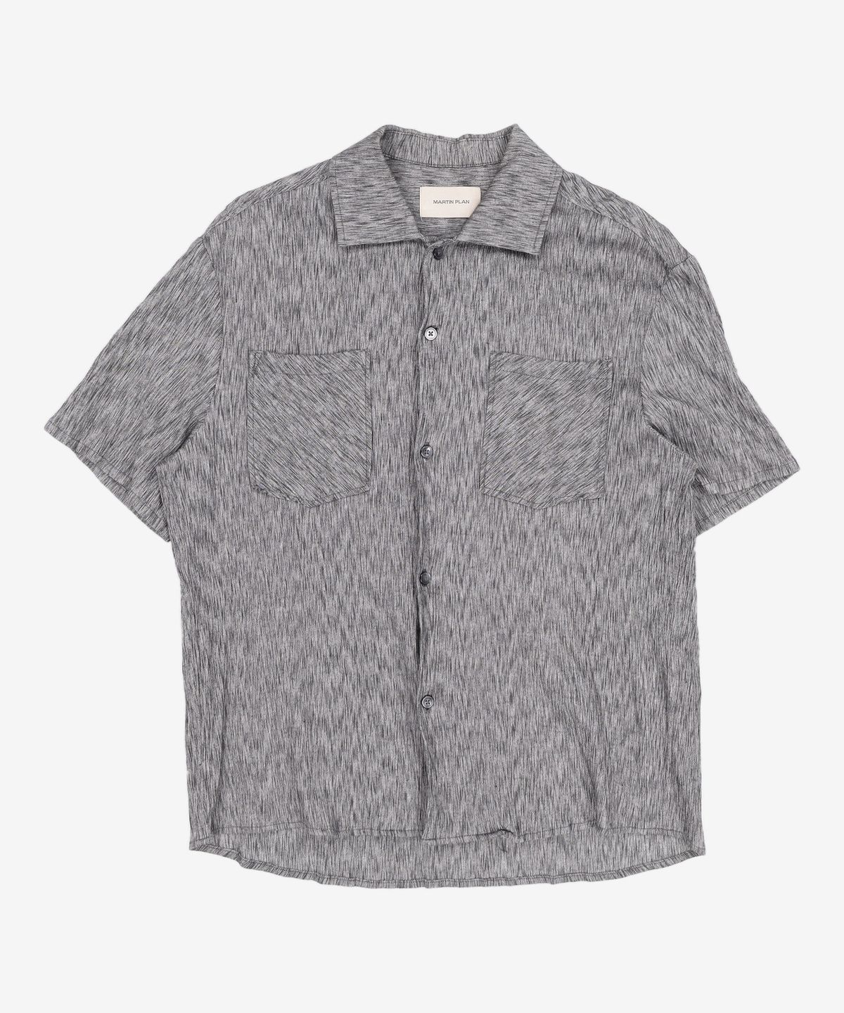 마틴플랜(MARTIN PLAN) Bias Stripe Half Shirts - GREY