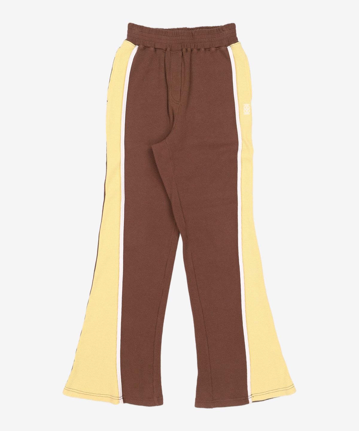 기준(KIJUN) Flared Lounge Pants Brown Yellow S