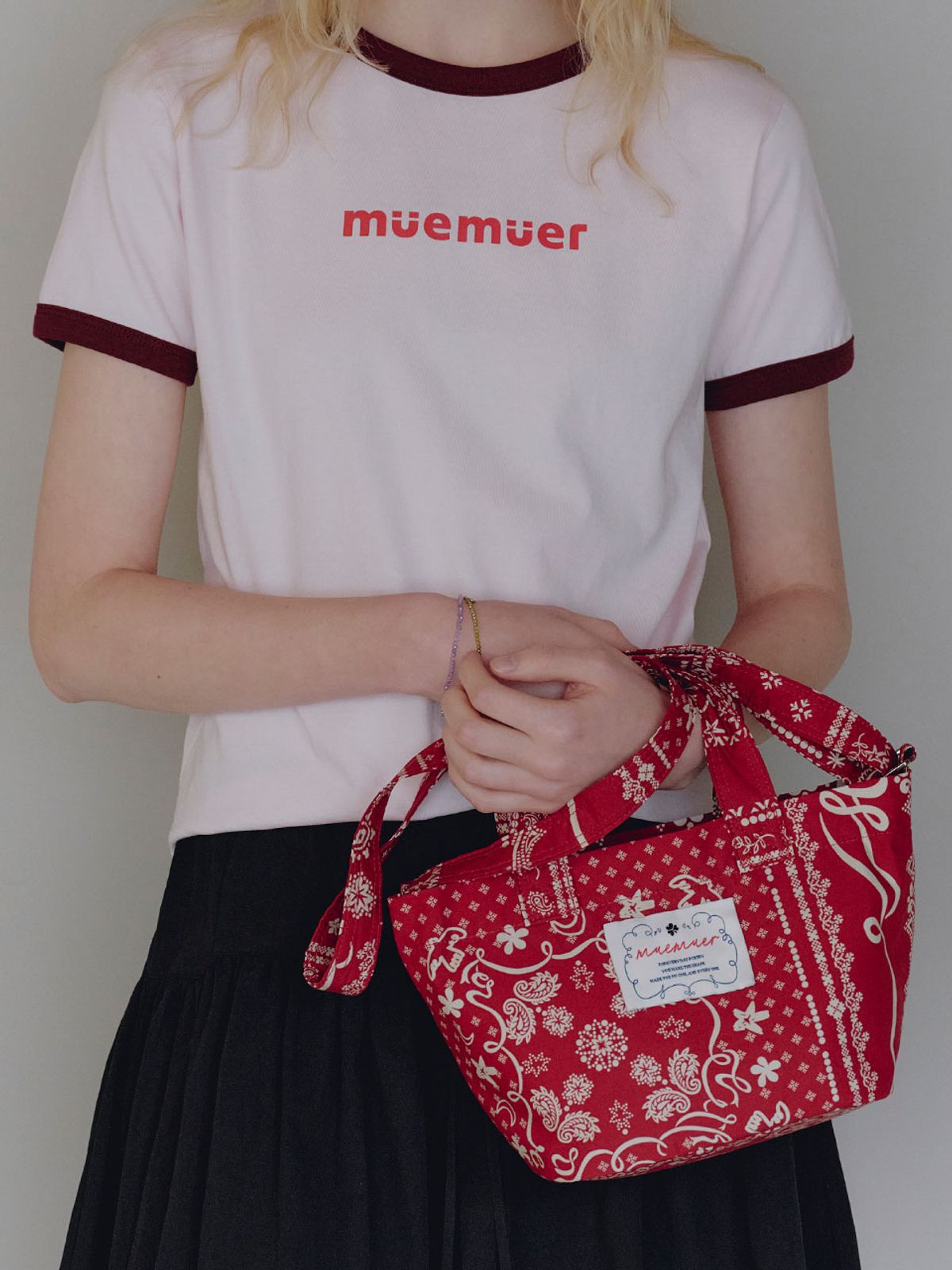뮈뮈에르(MUEMUER) Paisley Mini Cross Bag MU2634BG301M