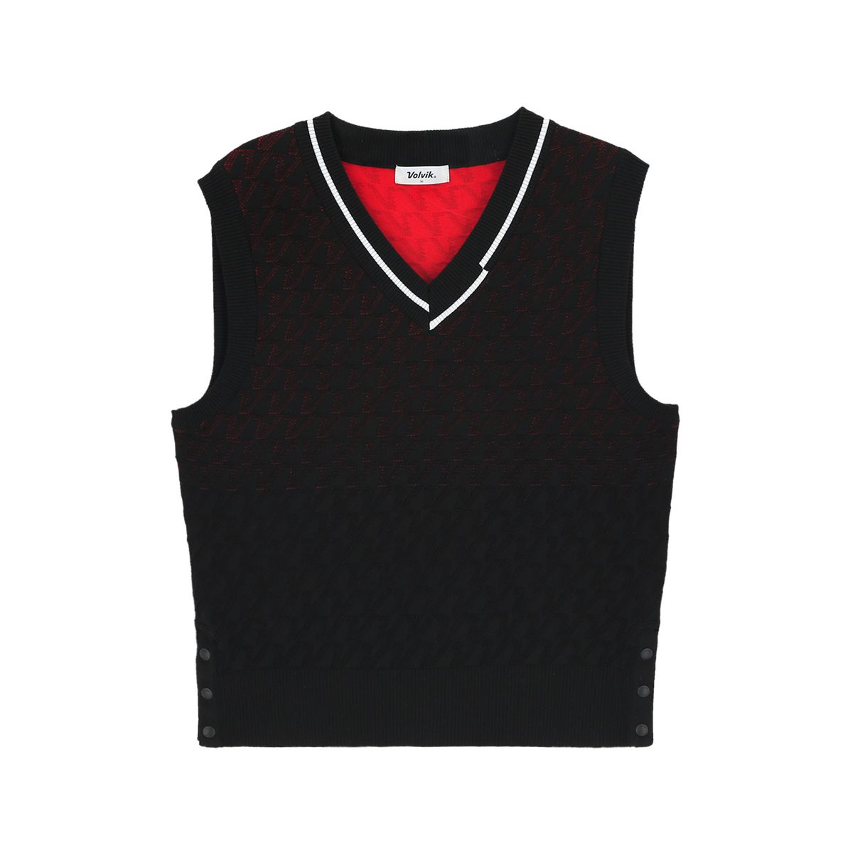 볼빅 골프웨어(VOLVIK GOLFWEAR) 여성 그라데이션 오버핏 베스트 VLKVQ201_BK