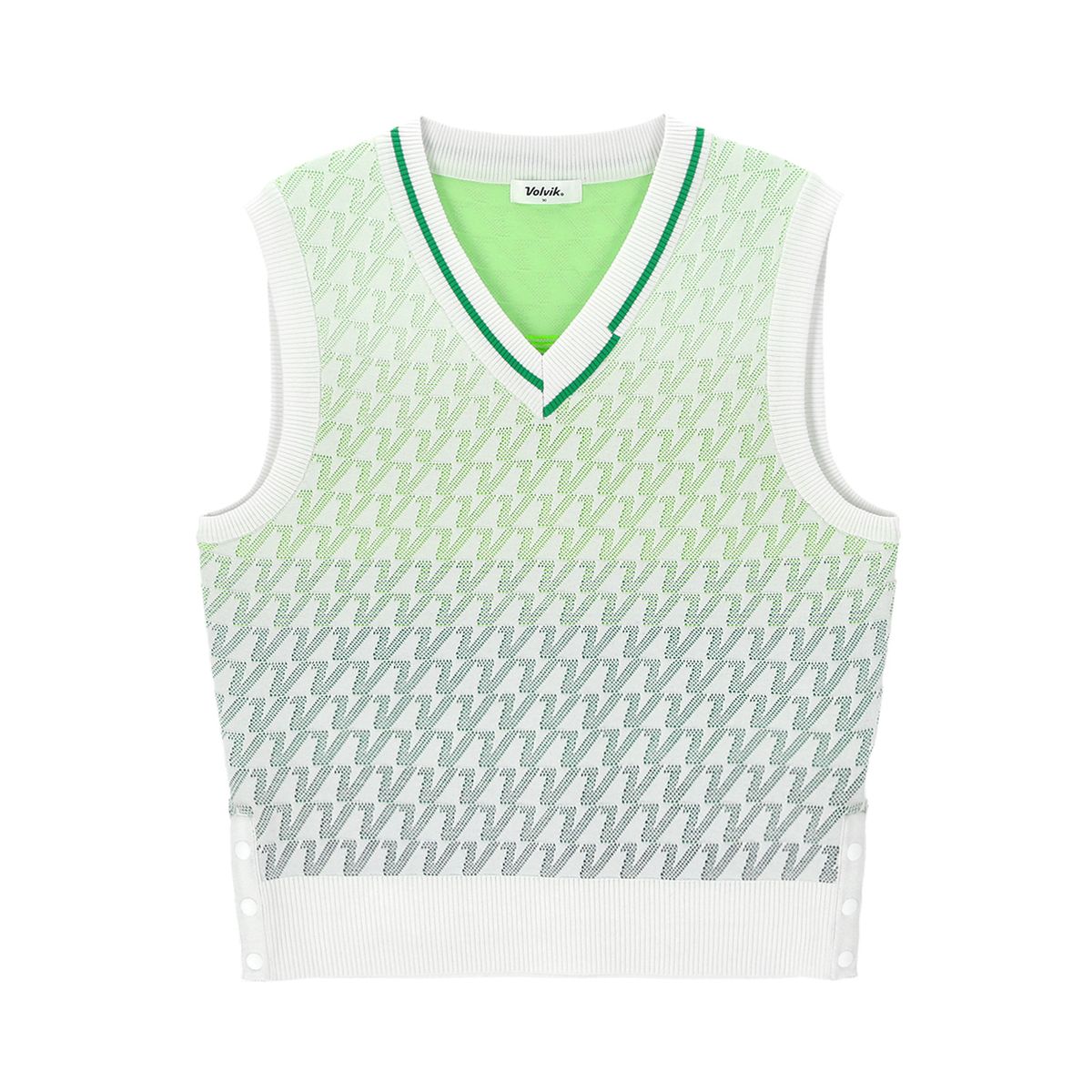 볼빅 골프웨어(VOLVIK GOLFWEAR) 여성 그라데이션 오버핏 베스트 VLKVQ201_OW