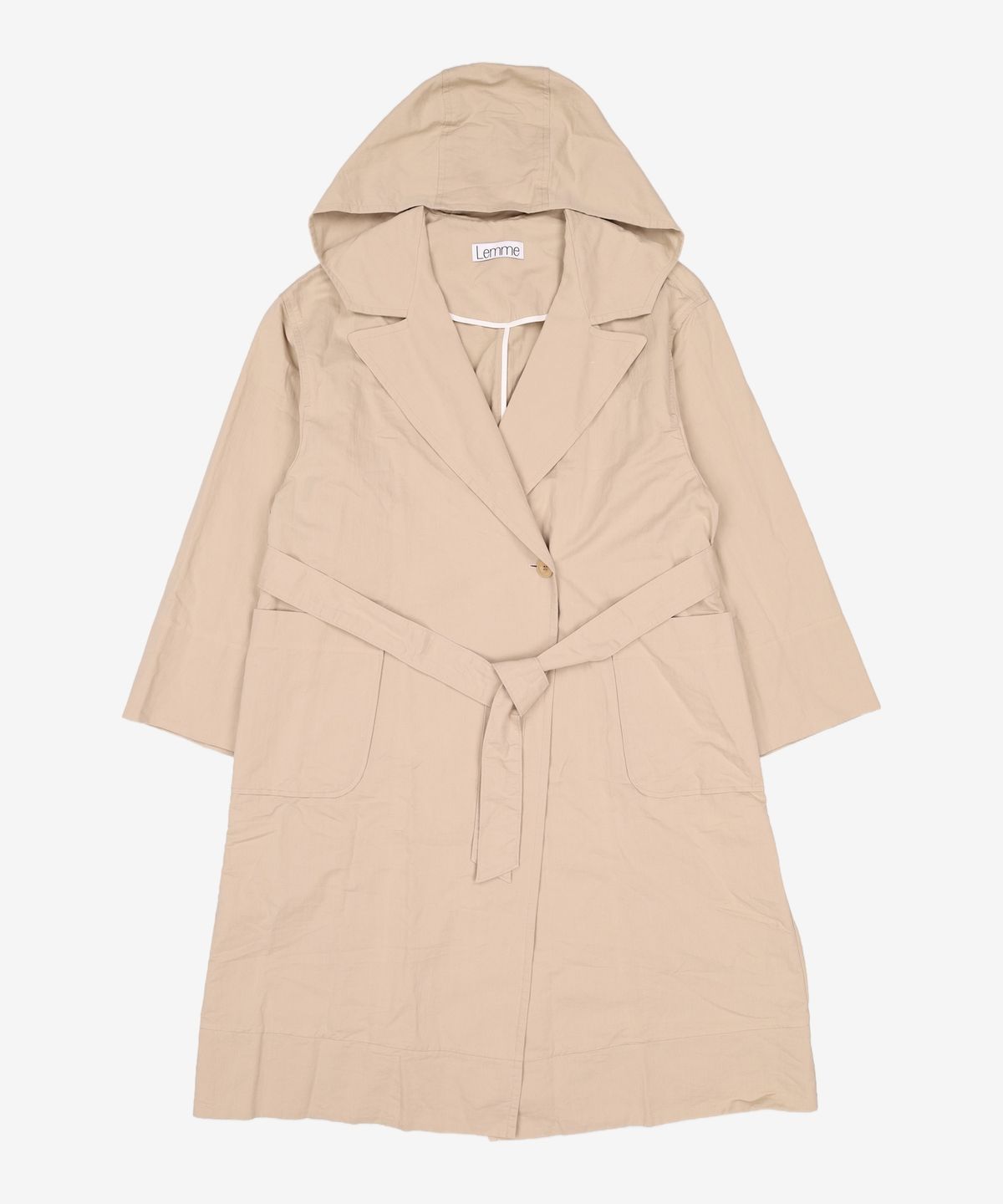 레미(LEMME) HOODY TRENCH COAT (BEIGE) FREE