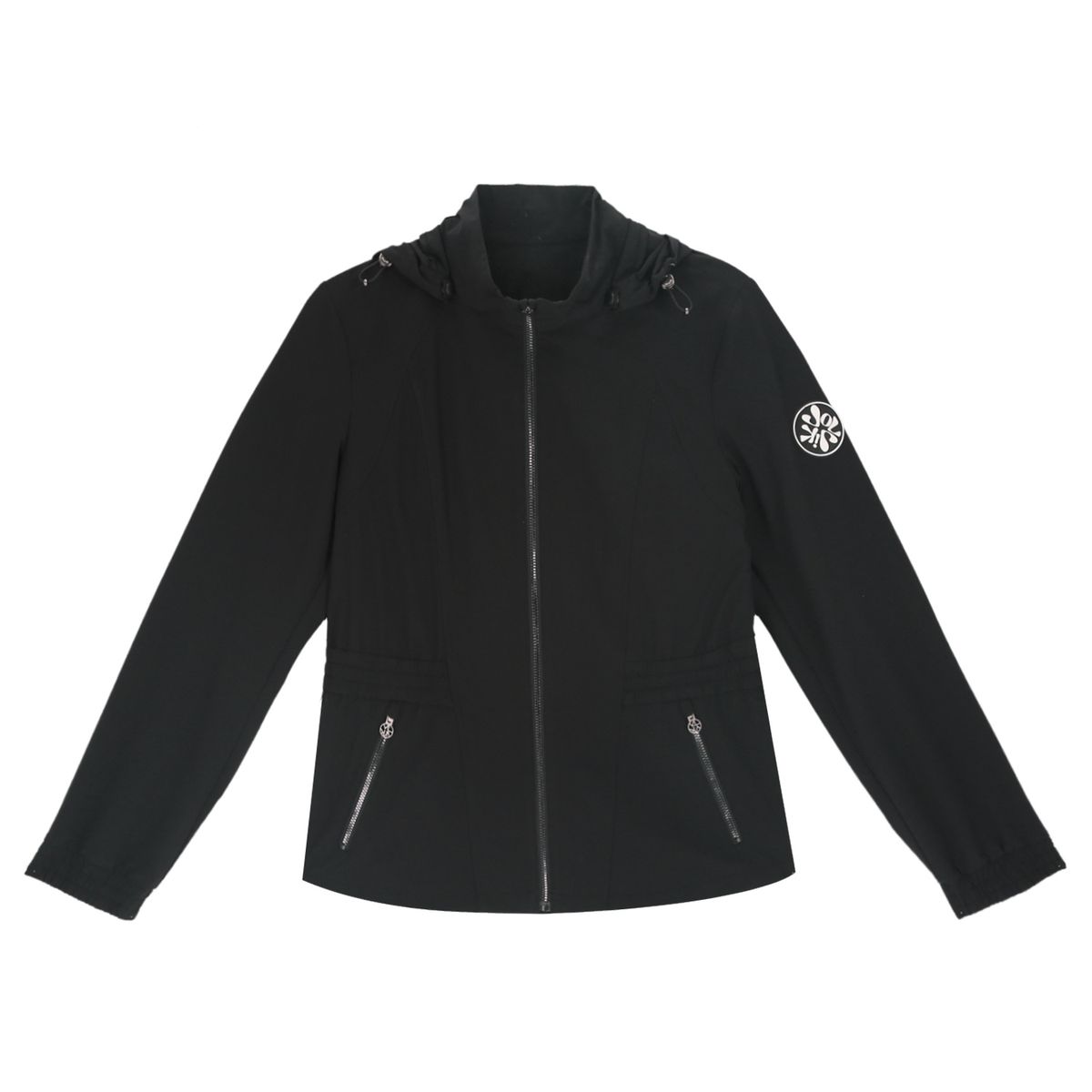볼빅 골프웨어(VOLVIK GOLFWEAR) 여성 골프 슬림핏 에센셜 후드바람막이 VLWBP291_BK