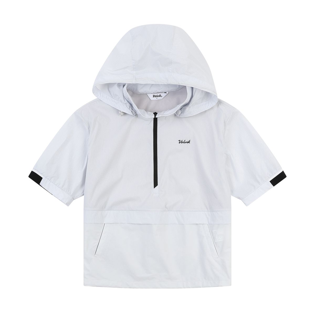 볼빅 골프웨어(VOLVIK GOLFWEAR) 여성 골프 RIP 배색  반팔 아노락 점퍼 VLWBP321_LG
