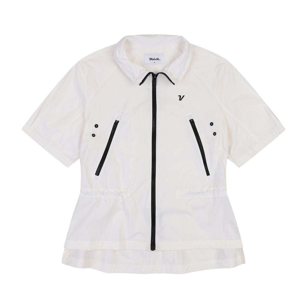 볼빅 골프웨어(VOLVIK GOLFWEAR) 여성 골프 하프 후드 그램 점퍼 VLWBP331_OW