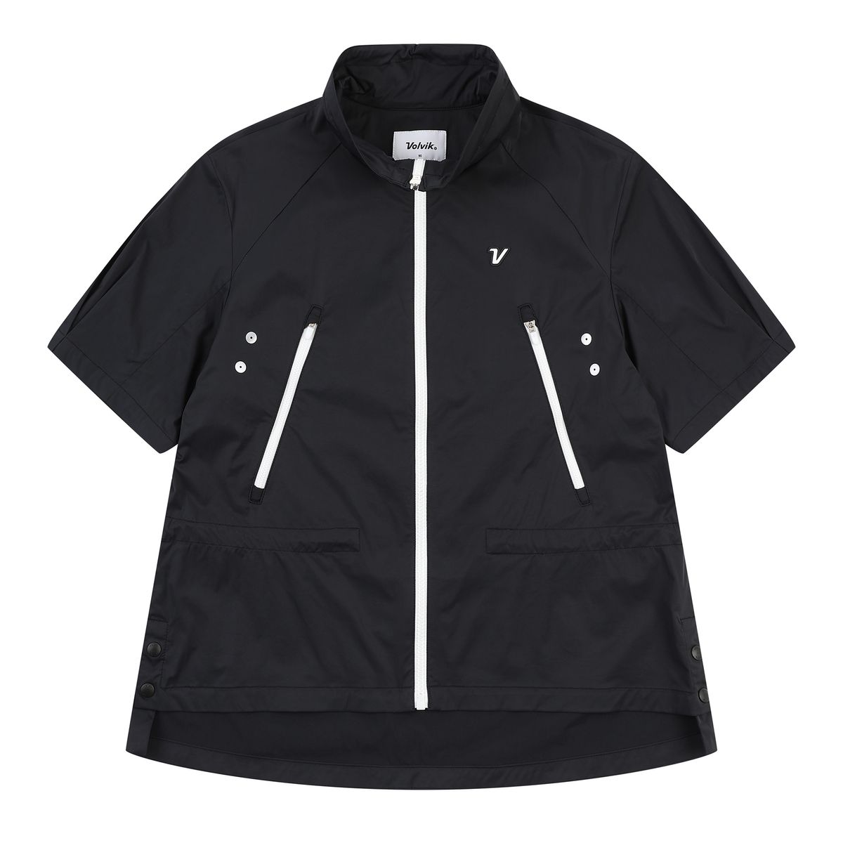 볼빅 골프웨어(VOLVIK GOLFWEAR) 여성 골프 하프 후드 그램 점퍼 VLWBP331_BK