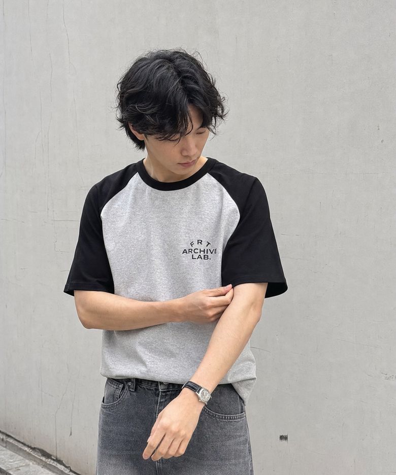 FRT 헤비웨이트 레글런 반팔 티셔츠 [멜란지그레이]