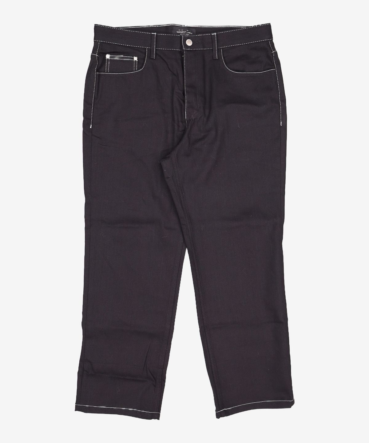 가먼트레이블(GARMENT LABLE) Denim Roll-up Pants - Stitch Black XL
