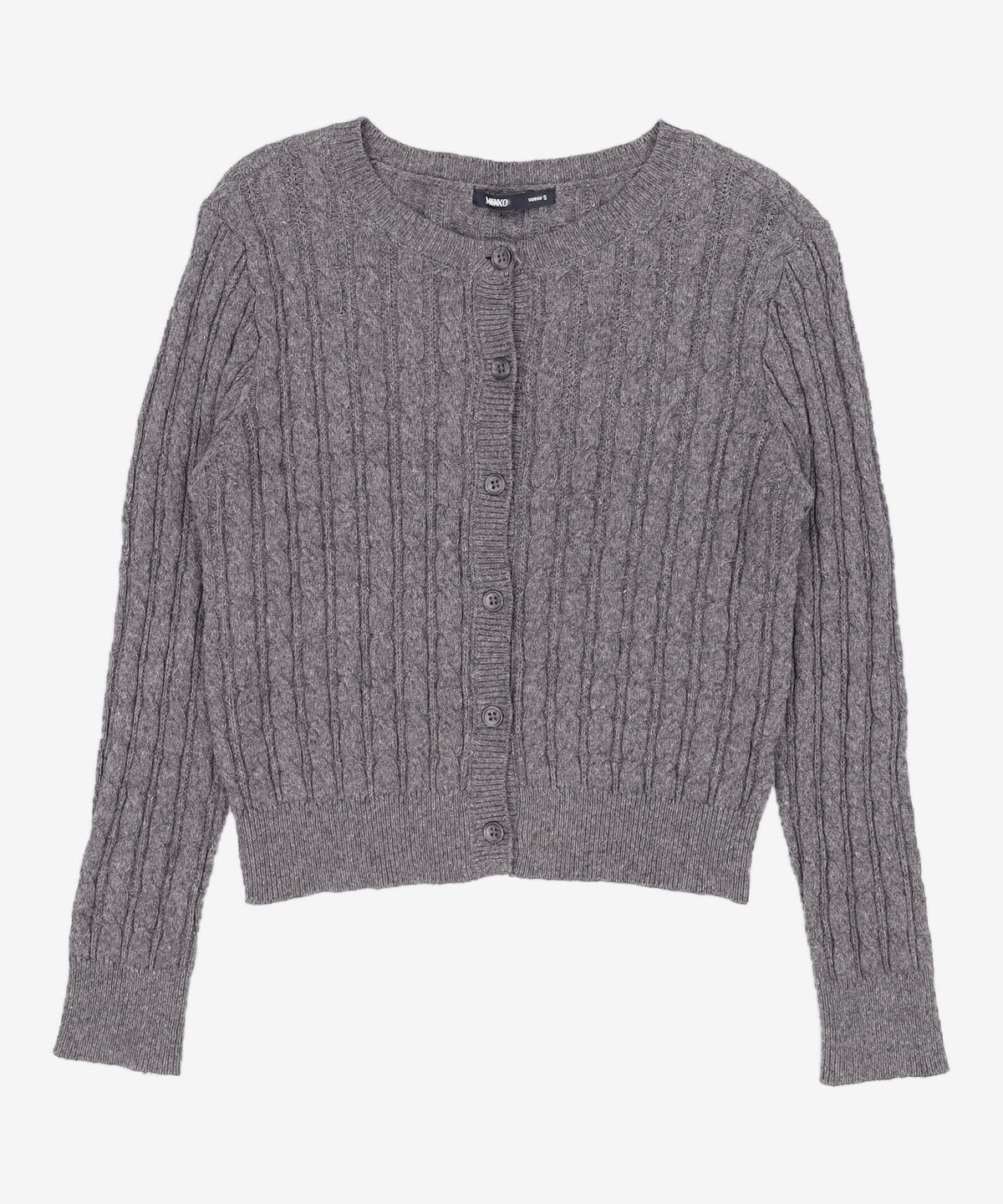 미쏘(MIXXO) 라운드넥 케이블 가디건_MIWCKET43T S
