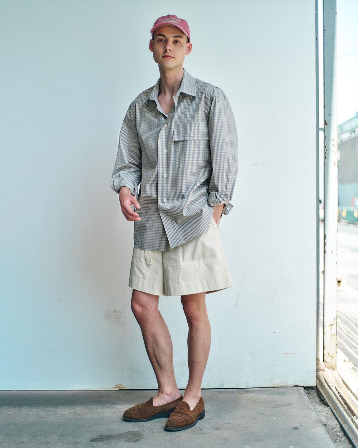 너버스(NERVOUS) SIGNATURE SHIRT _ olive check