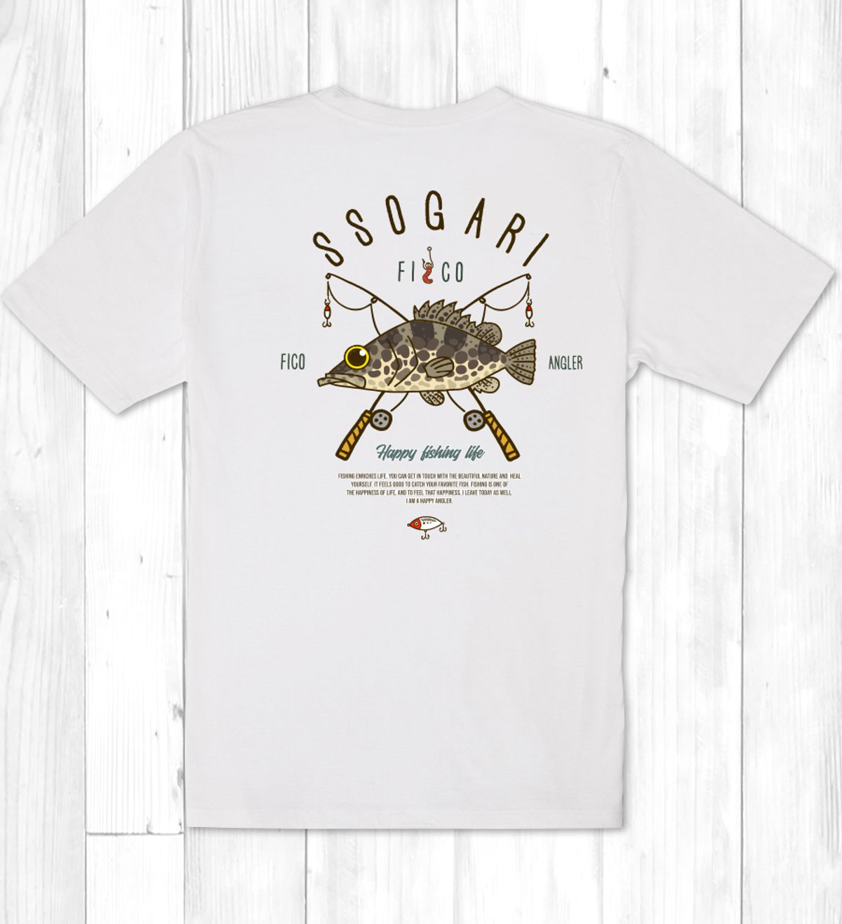 돌돌(DOLDOL) FICO-tshirts-AEROCOOL-251 피코앵글러 쏘가리 낚시 에어로쿨 기능성 티셔츠 반팔티