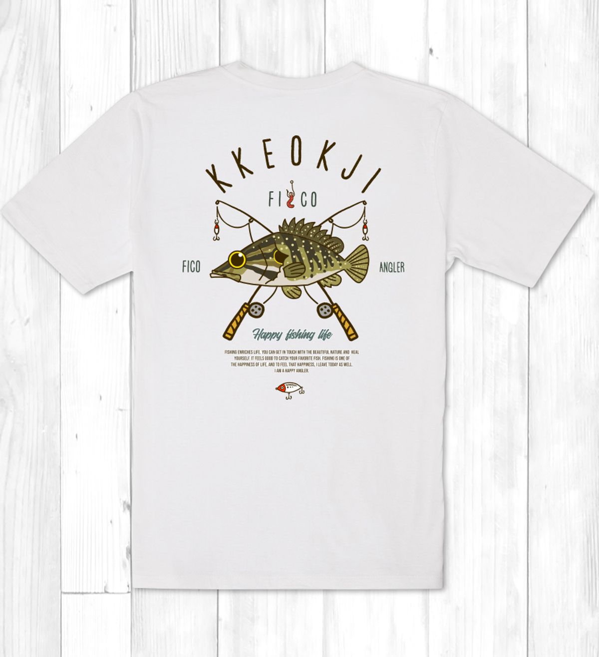 돌돌(DOLDOL) FICO-tshirts-AEROCOOL-252 피코앵글러 꺽지 낚시 에어로쿨 기능성 티셔츠 반팔티