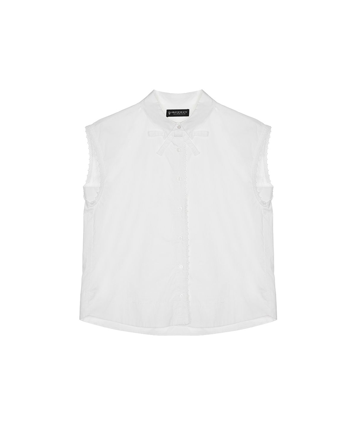 그랭드보떼(GRAIN DE BEAUTE) MIKA RIBBORN BLOUSE [WHITE]