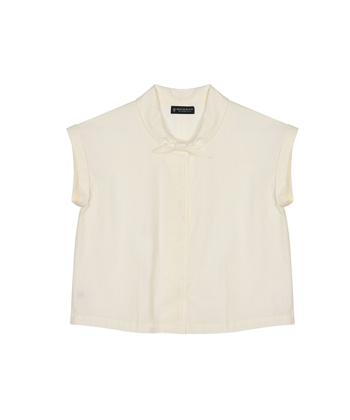 그랭드보떼(GRAIN DE BEAUTE) LILY TIE BLOUSE [YELLOW]