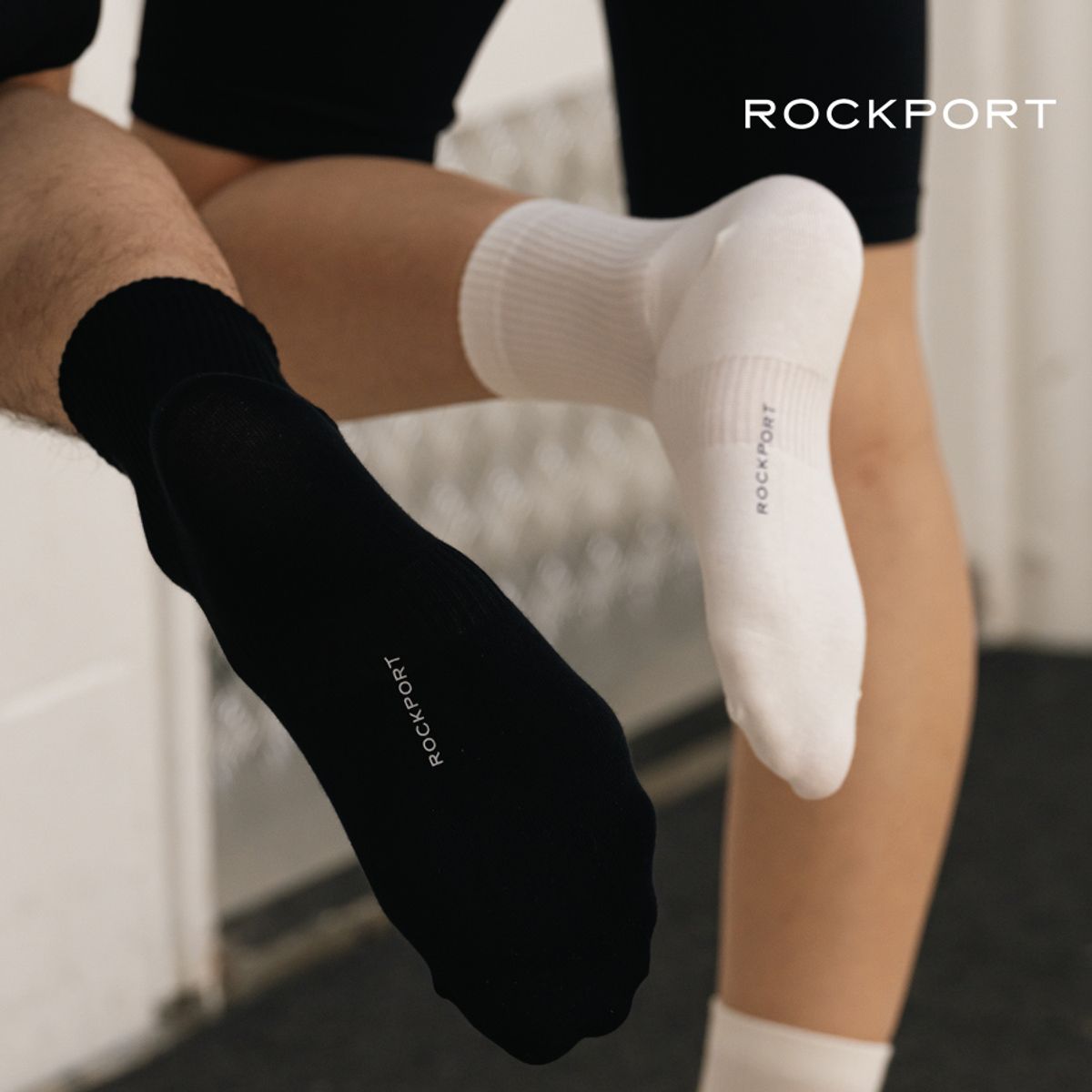 락포트 양말(ROCKPORTSOCKS) 남성 90도 직각 중목 장목 크루삭스 5팩(PACK)