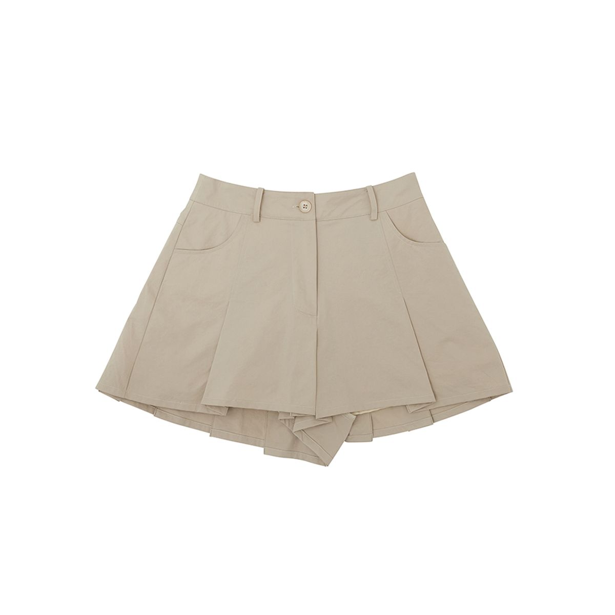 피브비(PIV’VEE) Pleated Culotte Pants (milk tea beige)