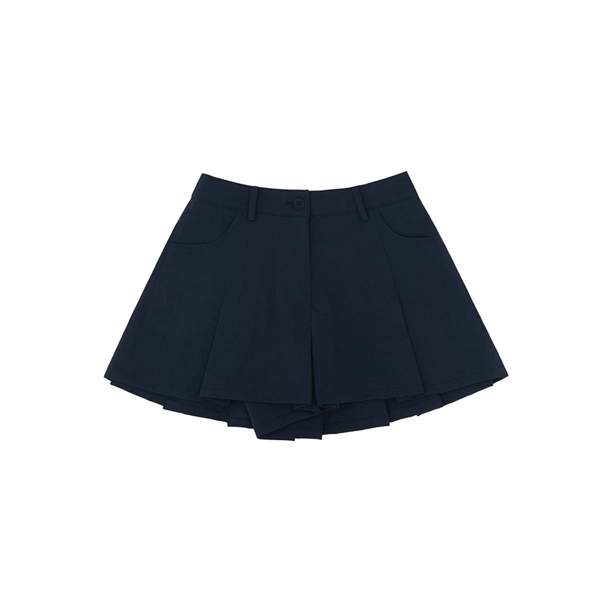 피브비(PIV’VEE) Pleated Culotte Pants (ocean navy)