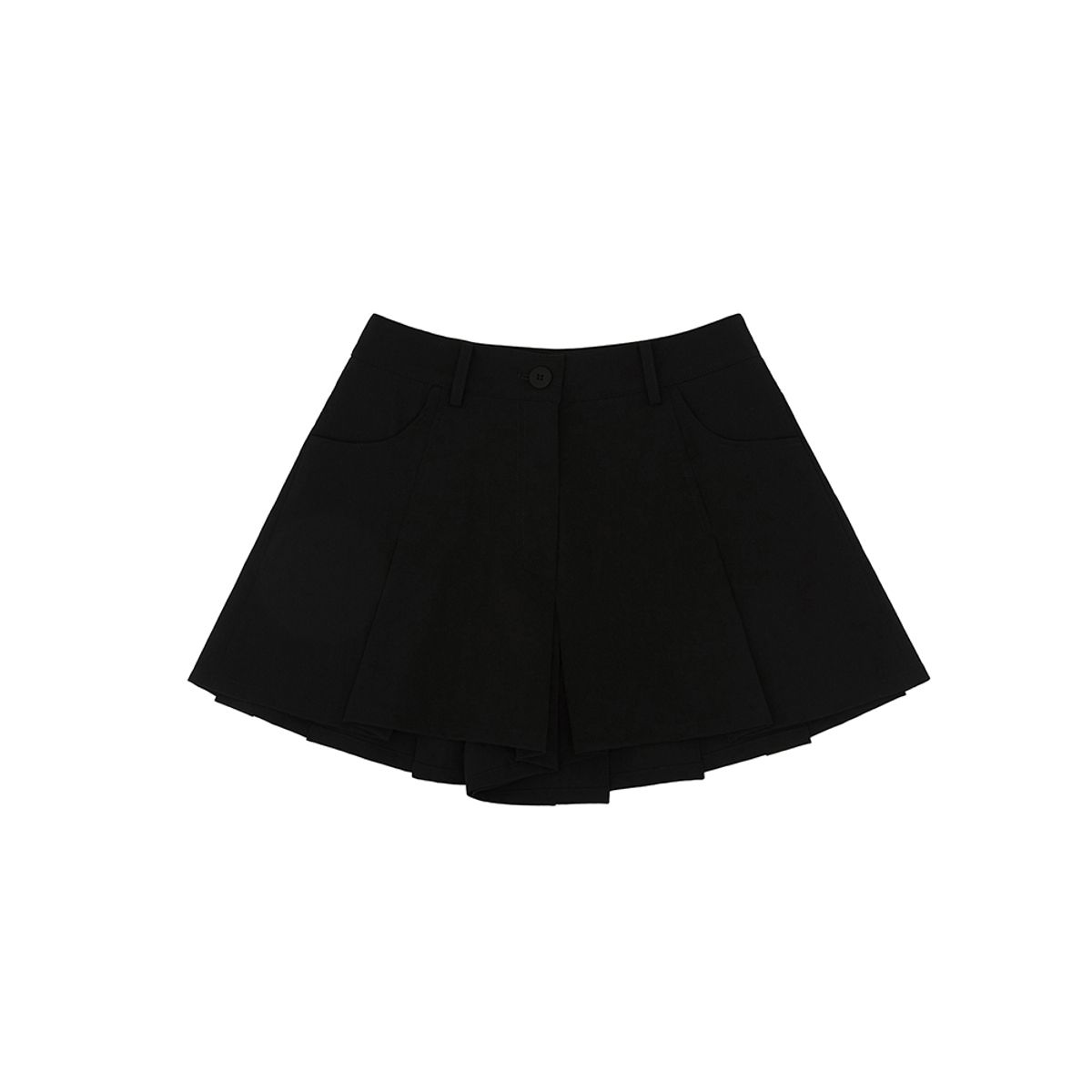 피브비(PIV’VEE) Pleated Culotte Pants (ebony black)