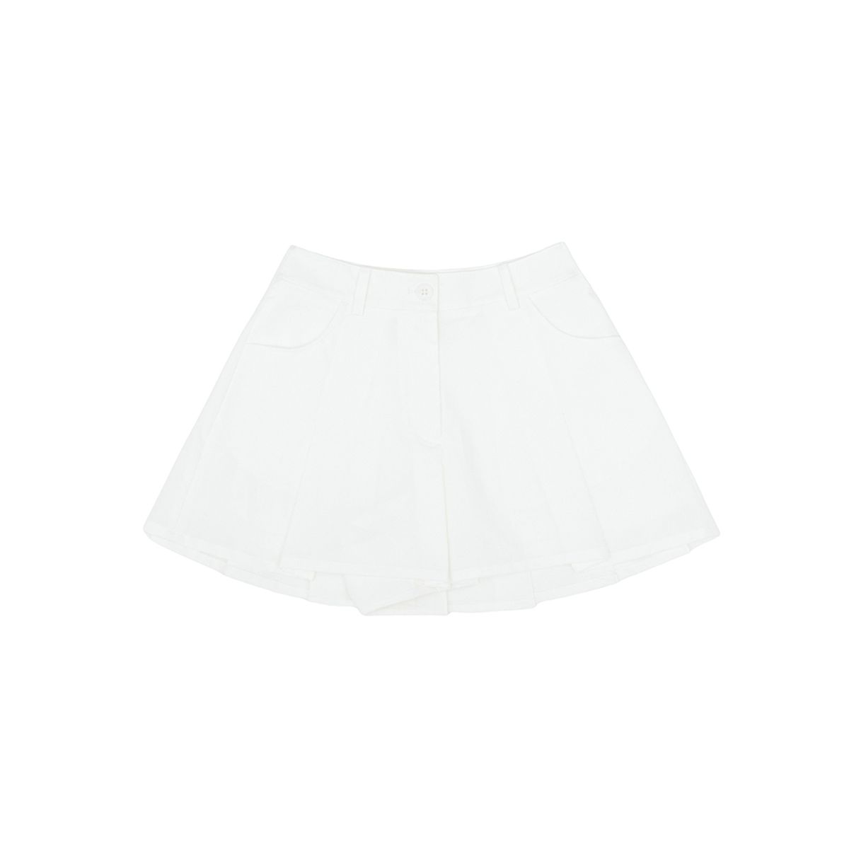 피브비(PIV’VEE) Pleated Culotte Pants (cloud white)