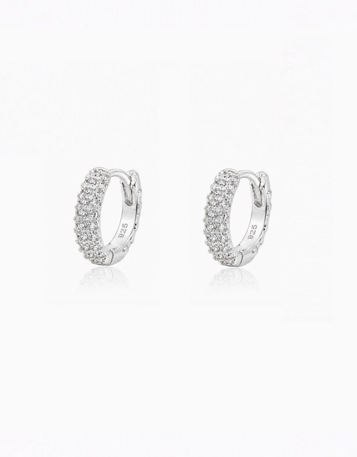 카인더베이비(KINDABABY) [선물 포장]Pave Bold Hoop Earring - 925 silver