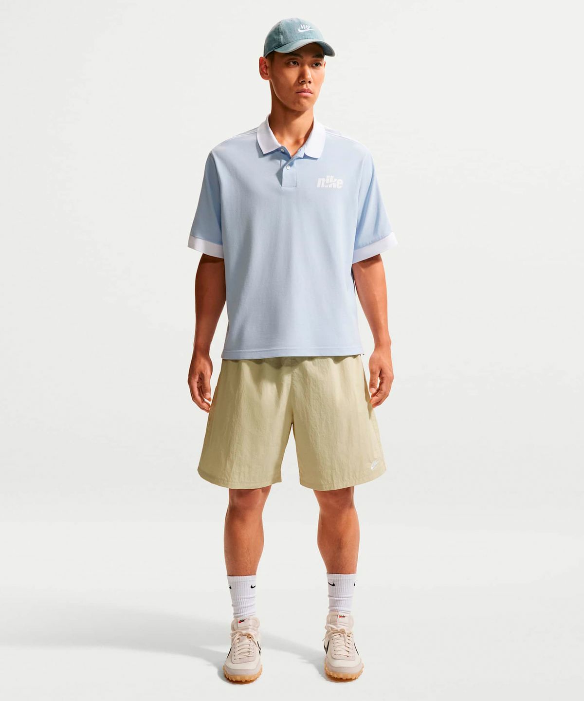 나이키(NIKE) 스포츠웨어 클럽 스포츠 쇼츠 M - 라이트 카키:화이트 / IF0845-229